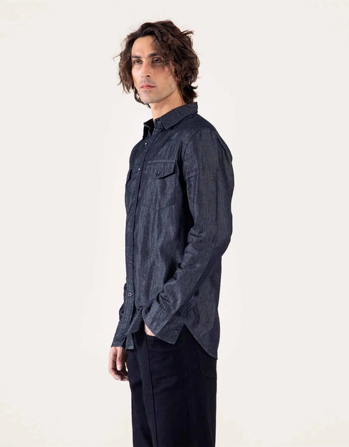 DENIM BUTTON DOWN SHIRT